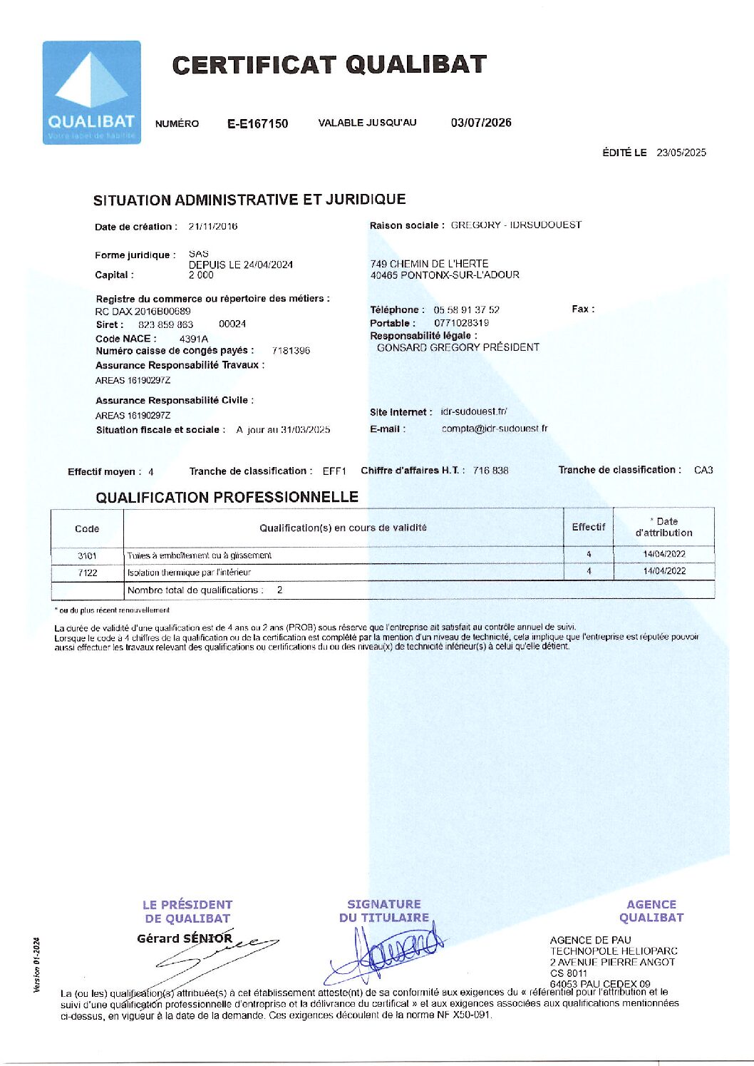 IDR Sud-Ouest menuiserie